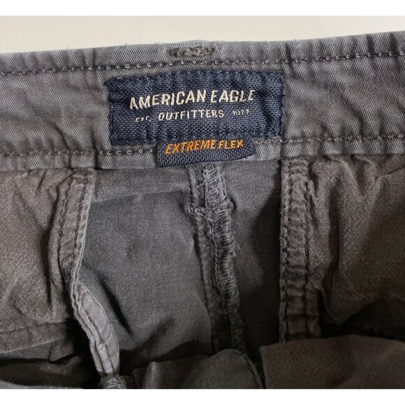 American Eagle Outfitters Extreme Flex Black Cargo Shorts Casual Chino Mens 30x9 - Picture 6 of 7